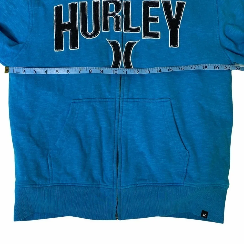 HURLEY Blue Plush Lined Full Zip Sweatshirt